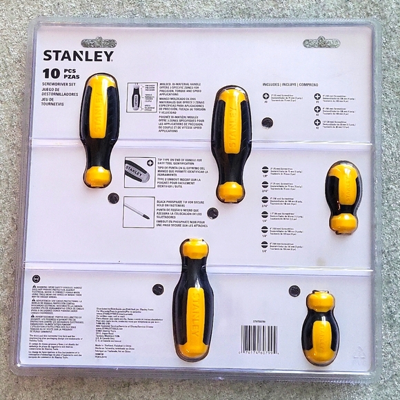 NIP Stanley 10 Pc Screwdriver Set - Picture 3 of 8